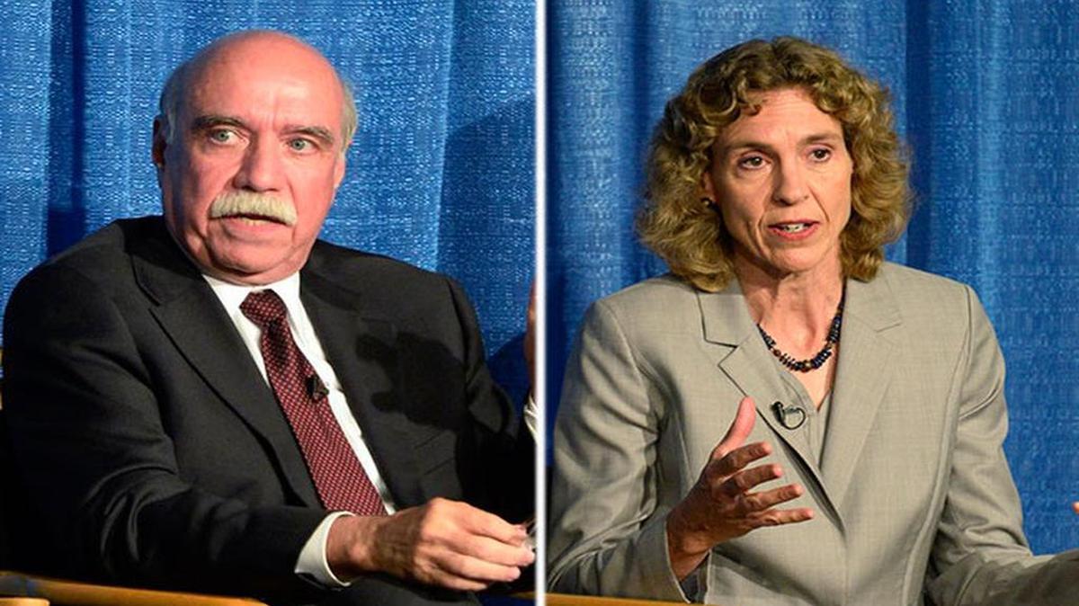 Charlotte Mayor Democratic candidates Dan Clodfelter (left) and Jennifer Roberts.