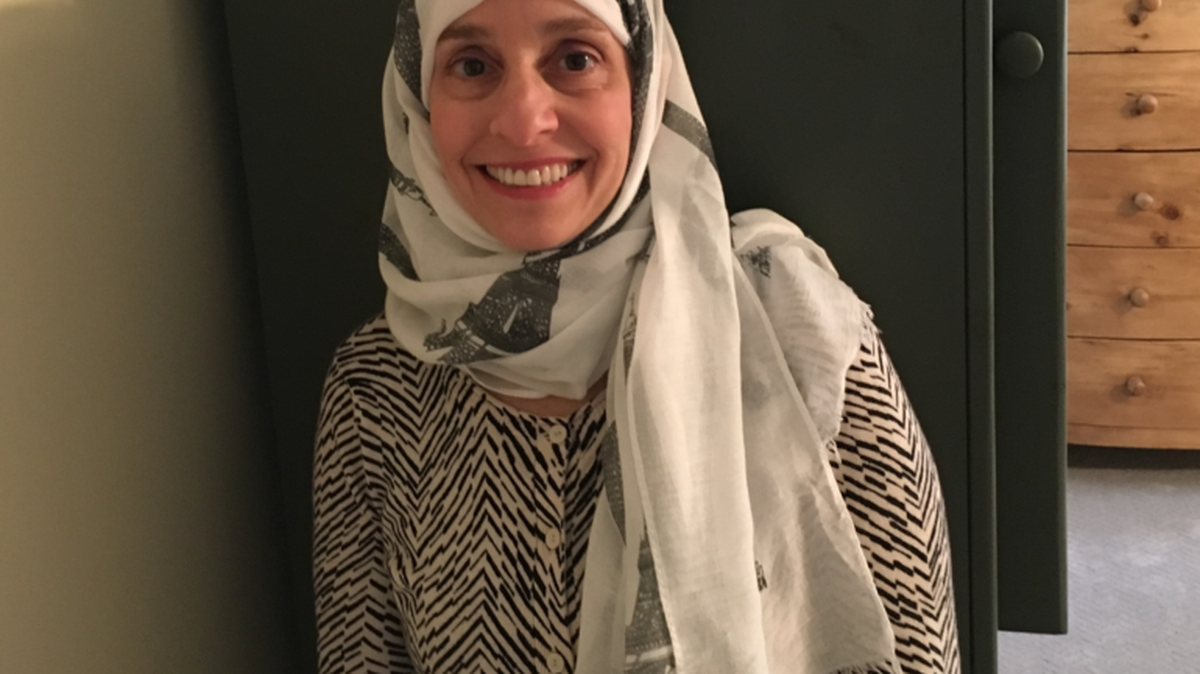 Rabbi Judy Schindler of Charlotte donned a hijab to promote World Hijab Day on Wednesday.