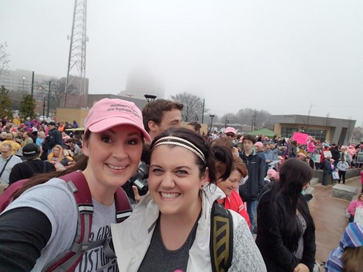 Autumn Watson and Calla Hales, two of the organizers of the 2017 women’s march in Charlotte.