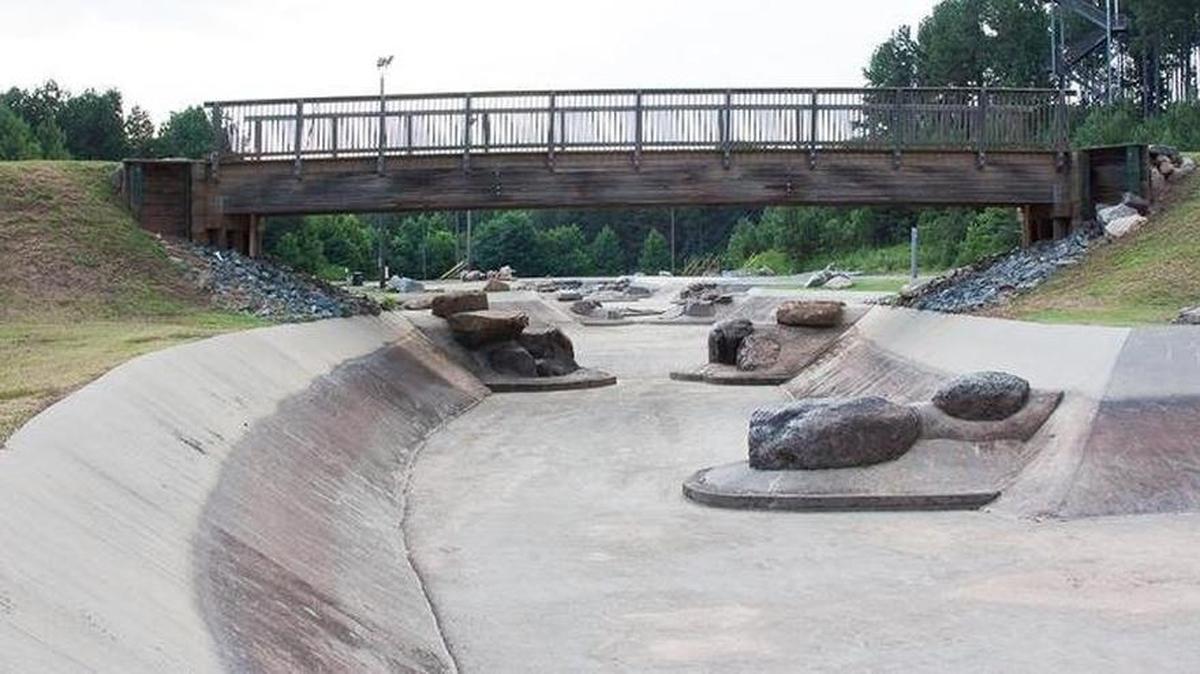 The U.S. National Whitewater Center drained water from its whitewater channels.