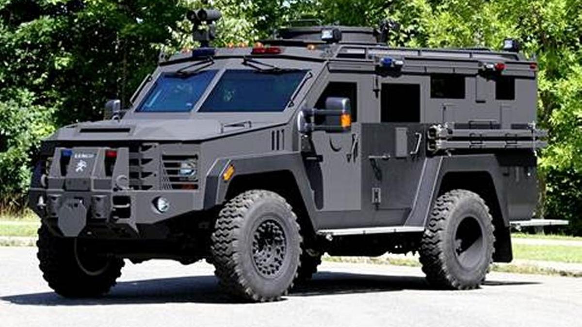 A BearCat armored vehicle