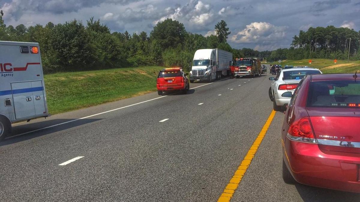 One person was killed in a crash on an interstate ramp Sunday afternoon.