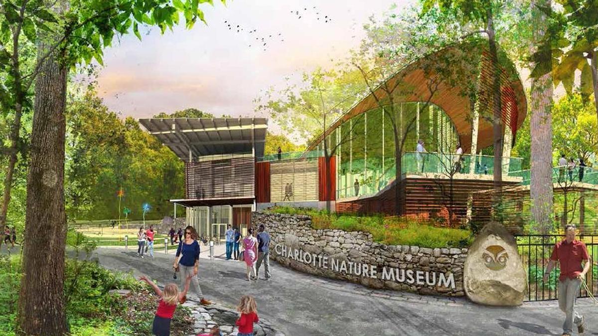 A rendering of the proposed Charlotte Nature Museum after its $28 million renovation.