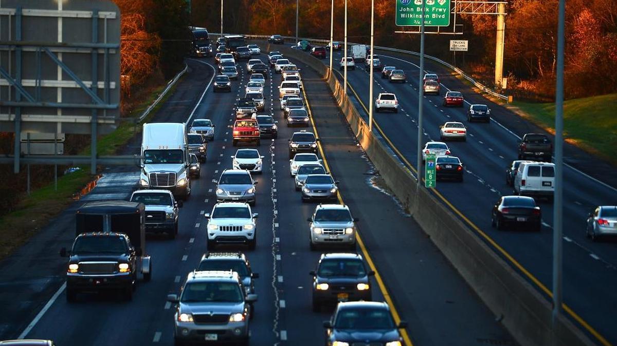 
Southbound traffic crawls along Interstate 77 near Remount Rd. A record number of travelers are expected to hit Carolinas' roadways for Labor Day weekend.
