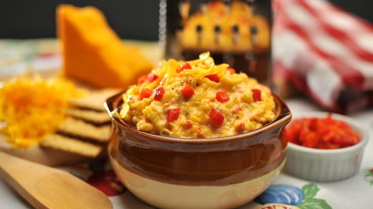 Pimento cheese is a popular spread in the Carolinas.