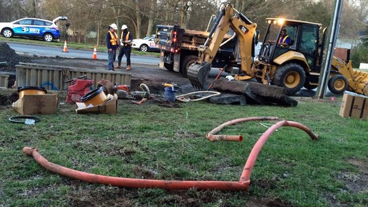 About 100 Charlotte Water customers are without water Friday morning after a contractor accidentally hit a drinking water pipe in Charlotte’s Steelechase-Sandy Porter area.