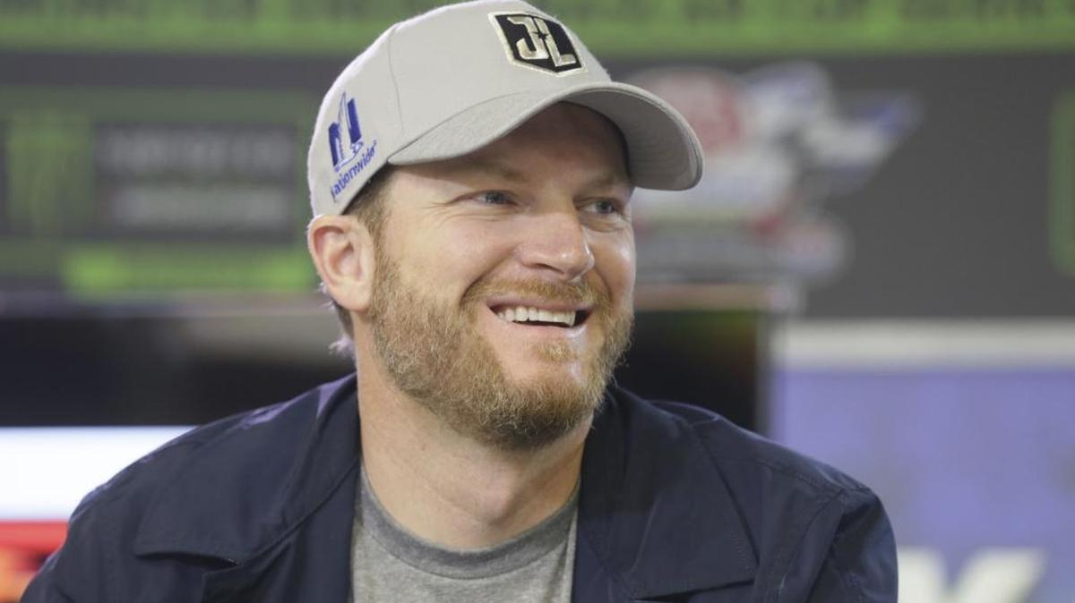 Dale Earnhardt Jr. smiles during a media availability on Nov. 3 before last weekend’s NASCAR Cup series race at Texas Motor Speedway.