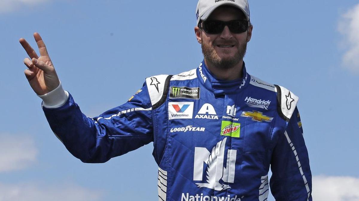 Dale Earnhardt Jr. before the NASCAR Cup Series 301 race at New Hampshire Motor Speedway on Sunday.