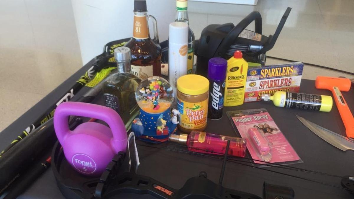 Snow globes of a certain size and peanut butter are not permitted in passenger carry-ons, TSA Spokesperson Sari Koshetz said.