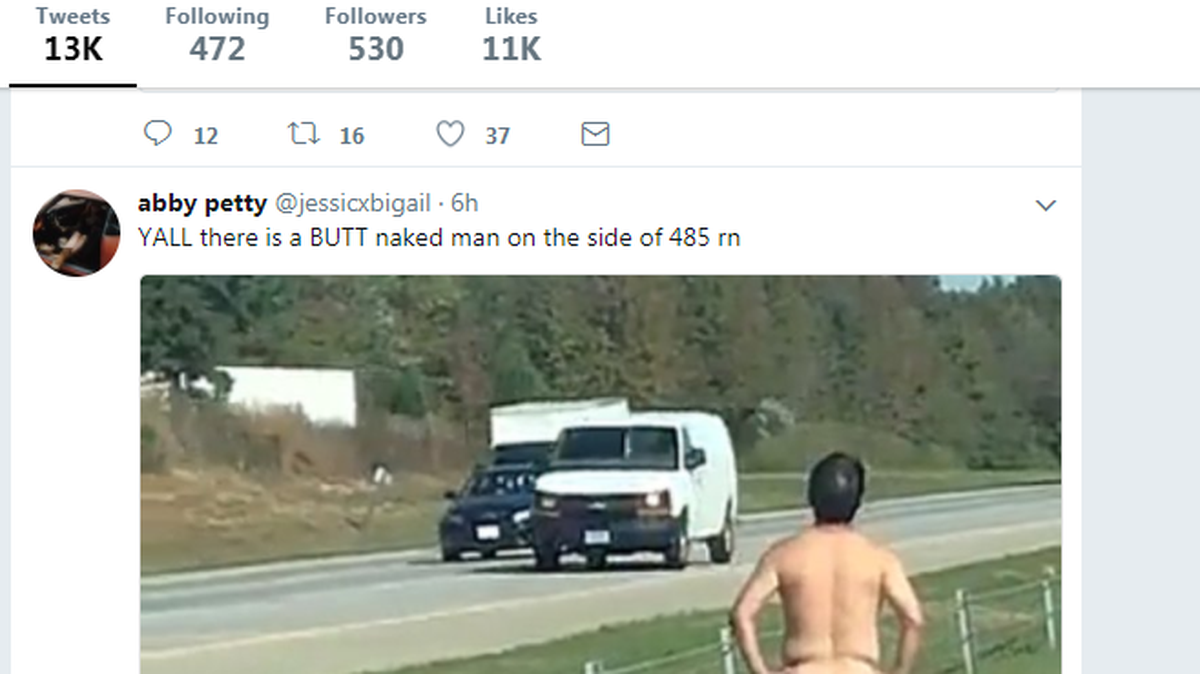 This is a cropped image of the photo Abby Petty snapped along Interstate 485 Friday morning.