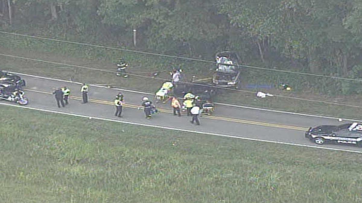 One person died and another was treated for life-threatening injuries after a two-car wreck in Huntersville on Thursday afternoon, according to Medic.