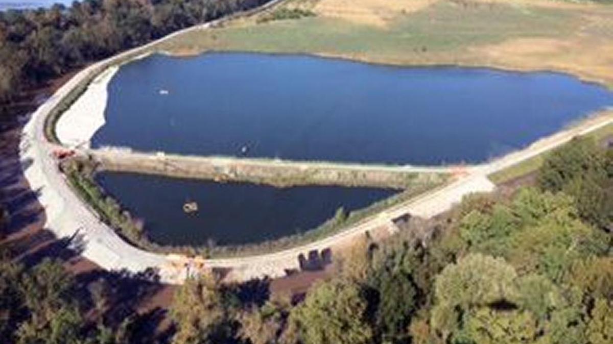 The coal ash basin at the H.F. Lee power plant near Goldsboro