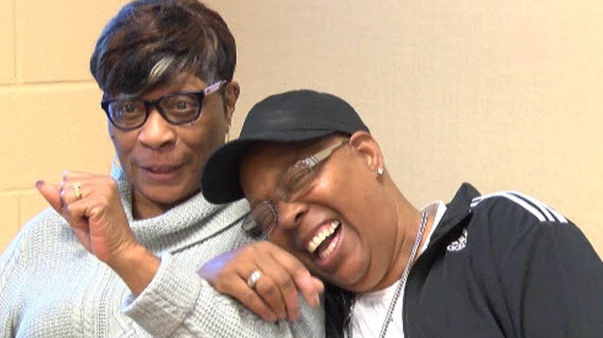 Florence Henderson, left, and Ina Cope, right, met recently at a CarMax in Charlotte, only to find out they’re long-lost relatives.