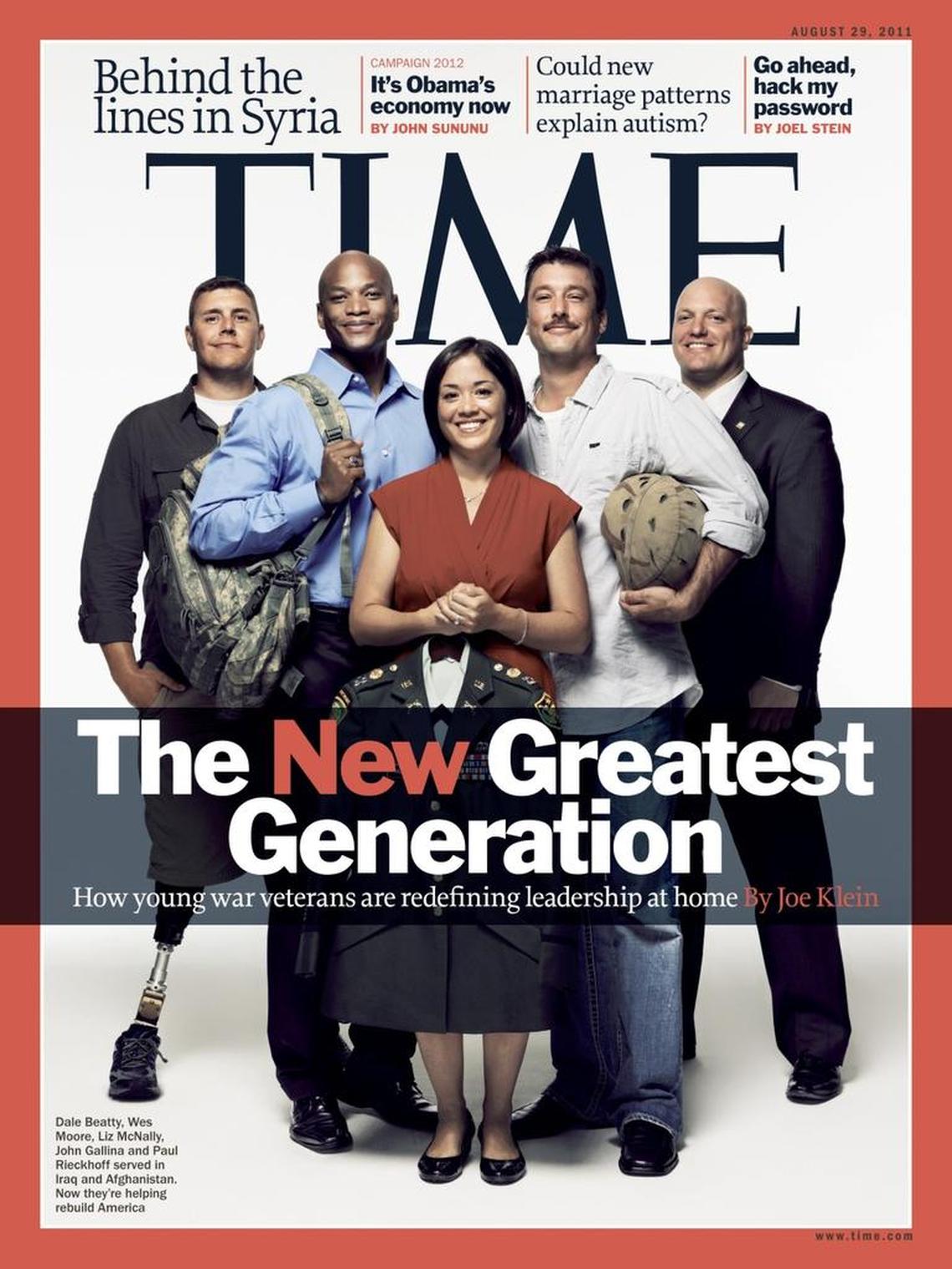 Dale Beatty and his war buddy John Gallina made the cover of Time magazine in 2011 along with three other soldiers.