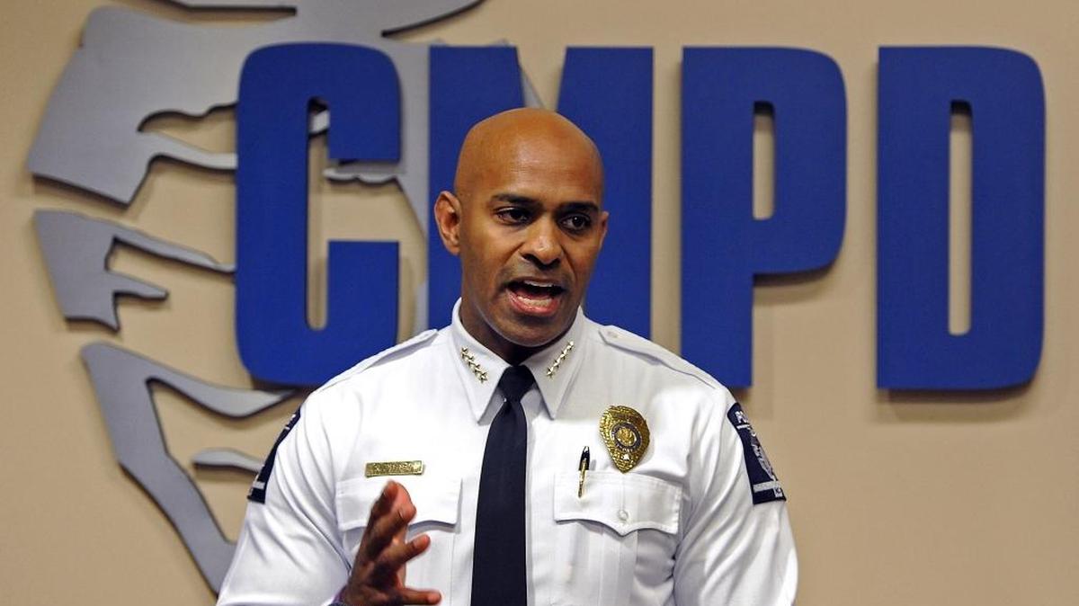 
Charlotte Mecklenburg Police Chief Kerr Putney addresses the media on Tuesday, September 8, 2015. Due to the homicides over the Labor Day weekend, and extra staffing for the Kerrick trial, the police are on pace to spend more on overtime than in fiscal year 2015.
