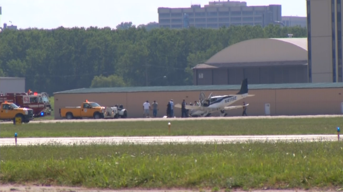 Investigation site of crash