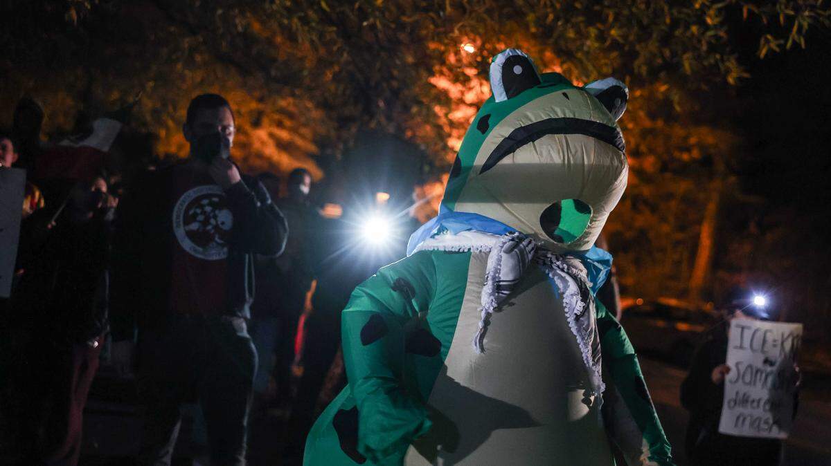 ‘We want ICE out of our state’: Protest at DHS office sparked by Border Patrol