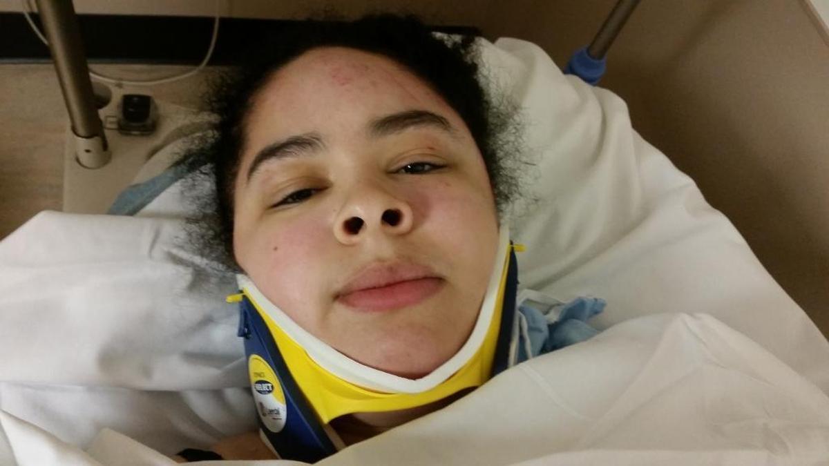 Rosie Anderson was lying on a hospital bed with a brace around her neck when she overheard doctors telling her husband that she had a severe concussion and inflammation of the brain.