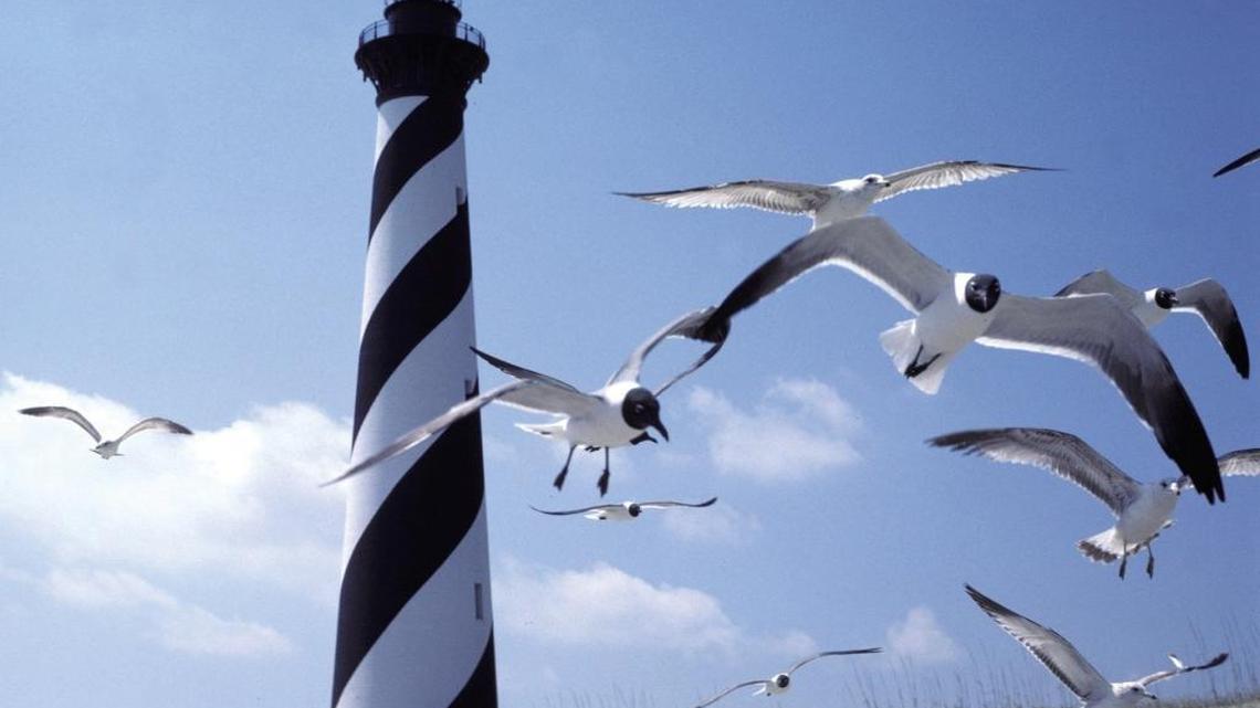 The 1870 Cape Hatteras Lighthouse.