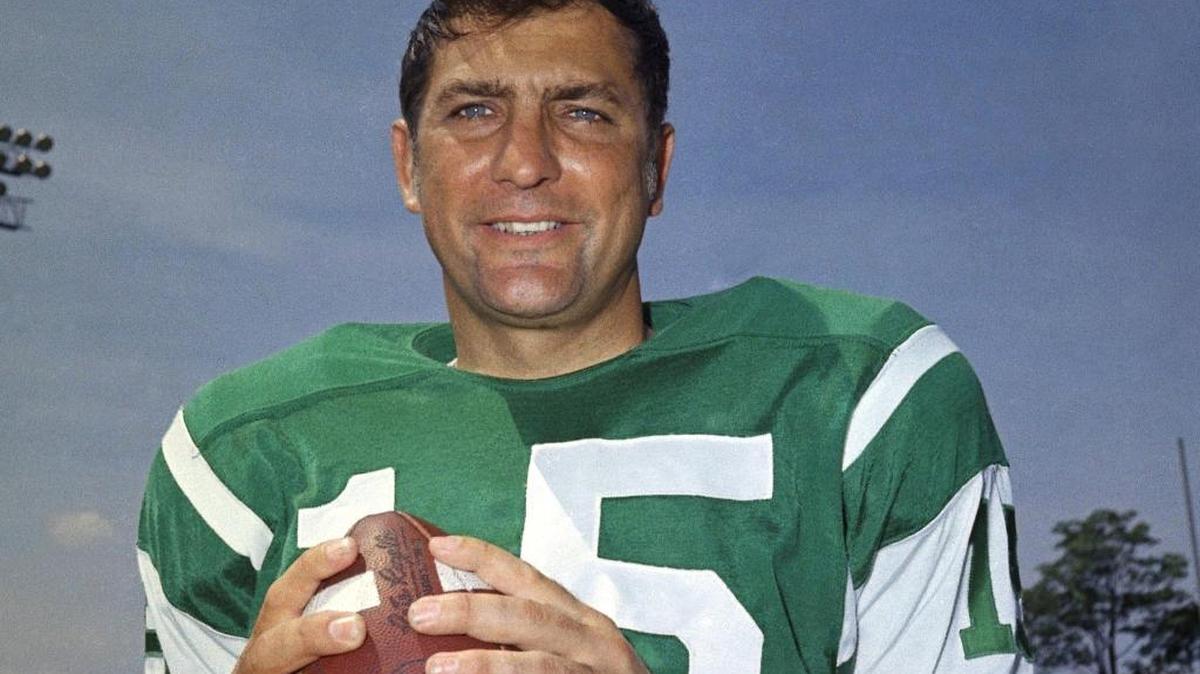 In this 1969 file photo, New York Jets quarterback Vito "Babe" Parilli poses for a photo at NFL football training camp at Hofstra University in Hempstead, N.Y. Parilli, the former Patriots quarterback who starred in the team's American Football League days, died Saturday, July 15, 2017. He was 87. New England announced the death. The cause of death wasn't disclosed. (He was the backup to Joe Namath when the Jets won the Super Bowl in 1969. (