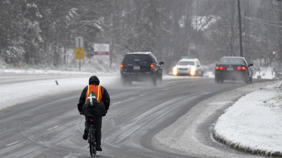 Charlotte’s streets could look like this early Friday, due to over night ice and snow, say forecasters.