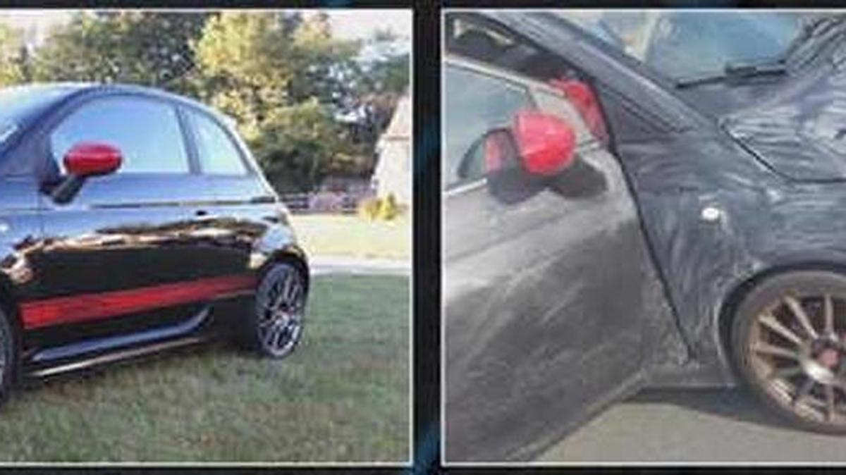 A "before and after" of the Fiat. (Photos courtesy Evan Borden)