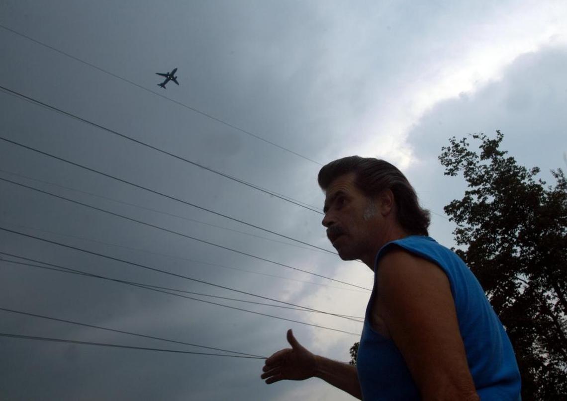 7/16/03: John and Barbara Ackermann lived in a home just off of Shopton Rd. John Ackermann says, “Sometimes you can look up and see the pilots”.