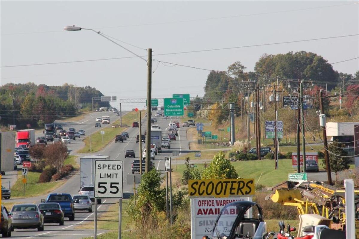 This stretch of U.S. 74 runs into Union County from the Interstate 485 interchange.