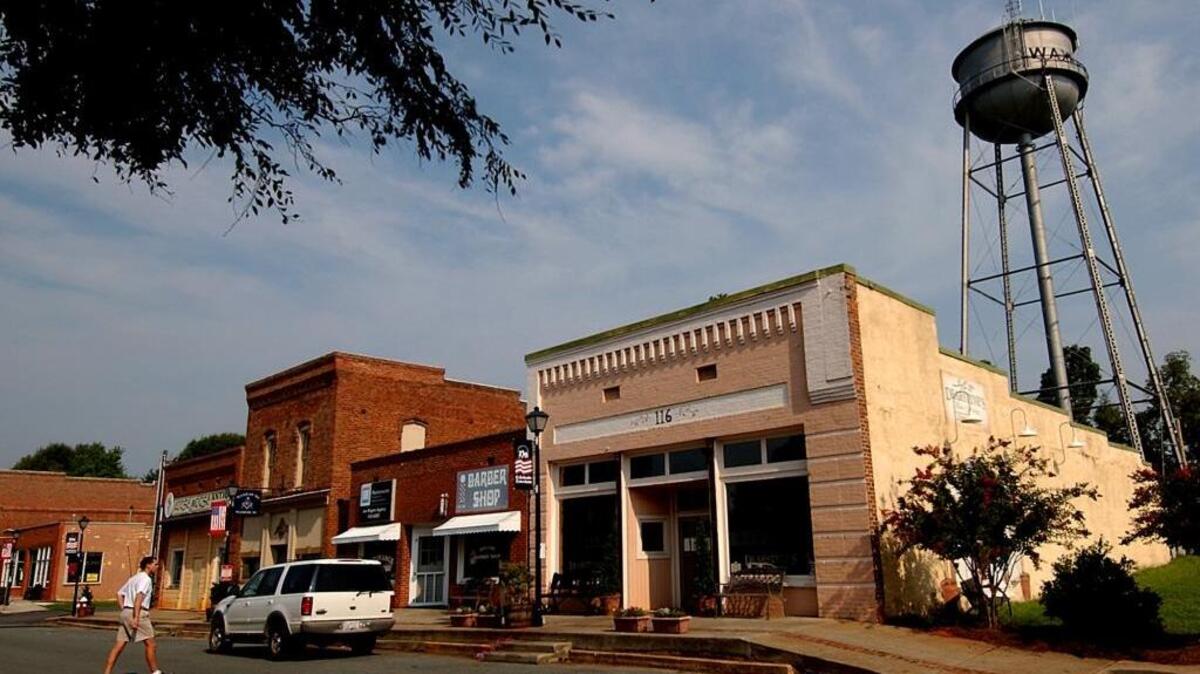 The water tower – or is that “tank”? – is easy to spot from Main Street in Waxhaw.