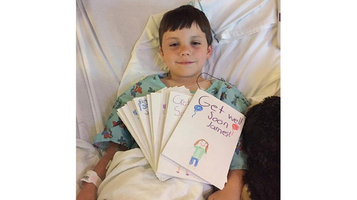 James David, 6, was hospitalized after his family said he was injured by a ball while watching a Charlotte Knights game last weekend.