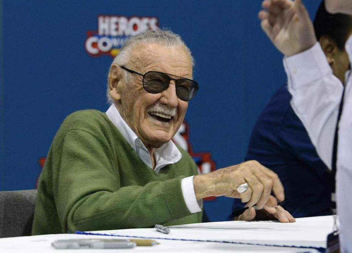 Marvel comic book icon Stan Lee at the 2015 HeroesCon in the Charlotte Convention Center. His appearances always were popular draws.