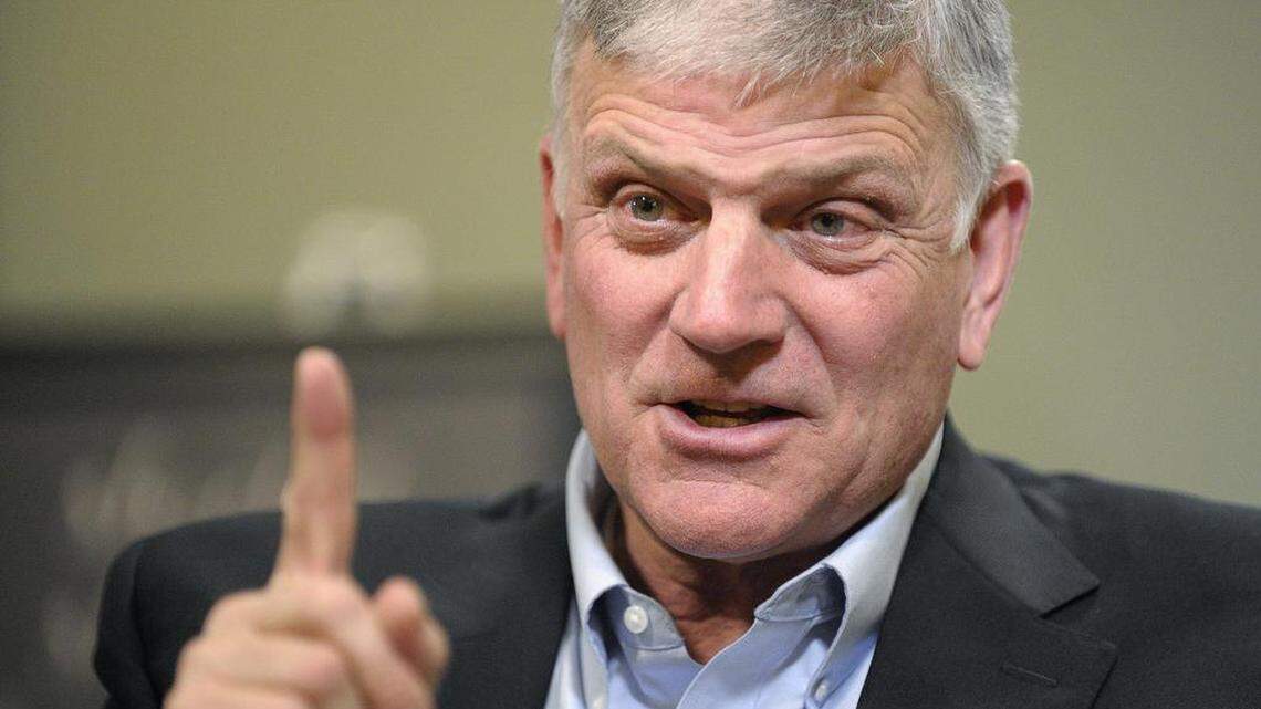 Evangelist Franklin Graham, shown in this file photo from January 2017, says thousands in the U.S. have called a COVID-19 prayer line started by the Charlotte-based Billy Graham Evangelistic Association. 