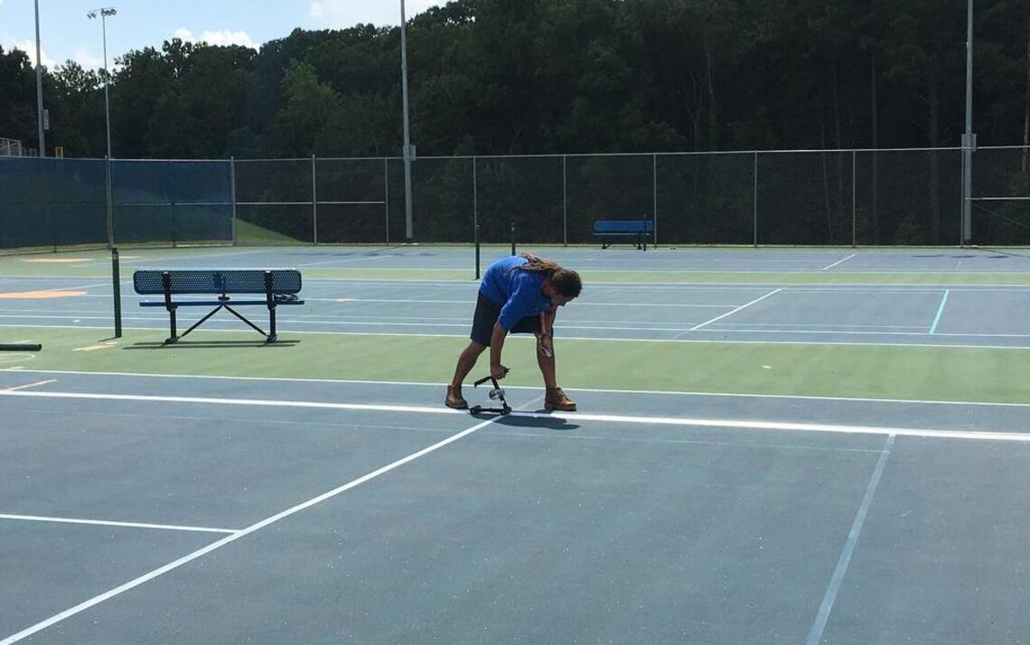 $10,000 USTA grant helps resurface 6 tennis courts in North Meck Park