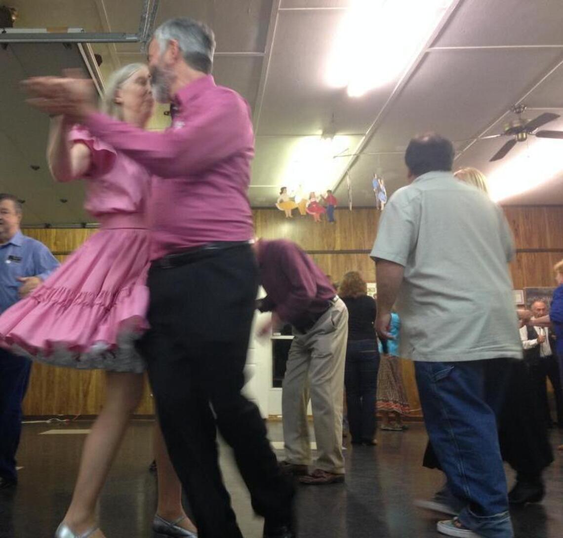 Two left feet? That’s OK on this square dance floor