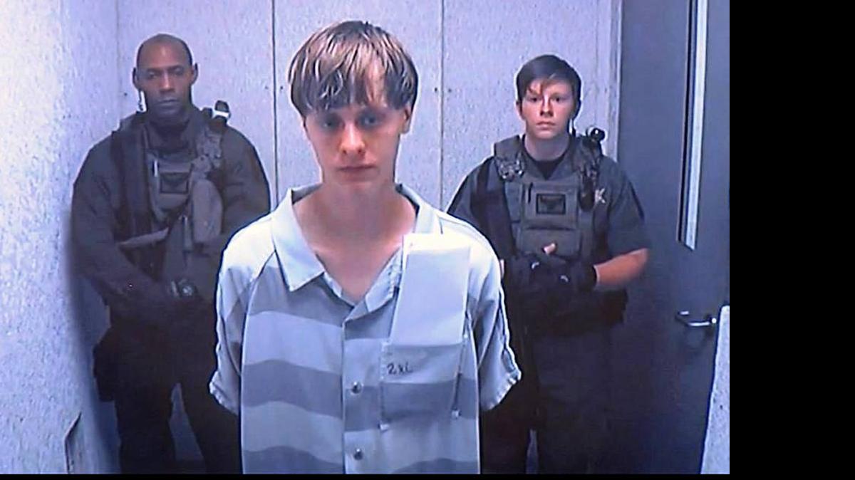 
Dylann Roof appears via video before a judge for his June 19 arraignment.
