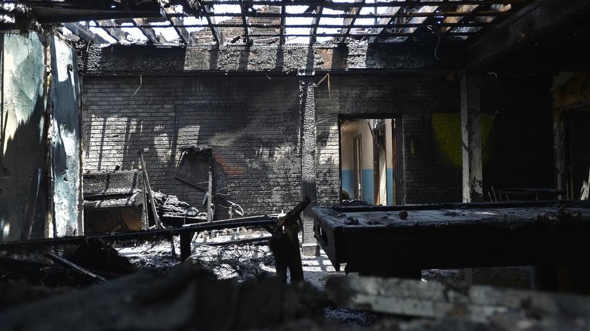 This 2015 photo shows a charred portion of Briar Creek Road Baptist Church in Charlotte. It was one of six predominantly black churches in the South to burn in the summer of 2015. The arson at Briar Creek took on greater significance coming just days after the a white supremacist killed nine people at Emanuel AME Church in Charleston, S.C.