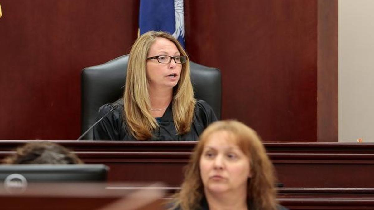 
Sabrina Gast presides over a coroners inquest is held at the Moss Justice Center into the cause of death of Daxton Lee Green, A newborn who died 1/20/2015 after being taken from Carolina Community Maternity shortly after birth to a Charlotte area hospital.
