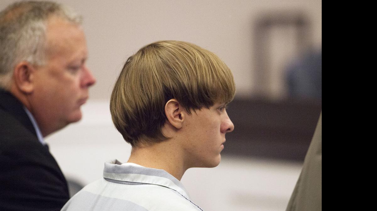 
Dylann Roof appears at a court hearing in Charleston, S.C., on Thursday, July 16, 2015. A judge ruled Thursday that Roof, accused of killing nine people at the Emanuel AME Church in Charleston in June, will stand trial in July 2016. 
