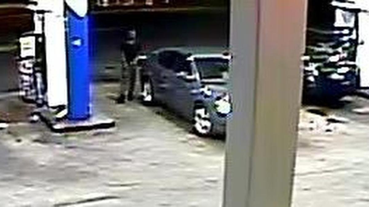 
Charlotte-Mecklenburg police said the male filling up this car is suspected of fatally shooting 24-year-old Malik Teasdell in the 1300 block of LaSalle Street early Monday.
