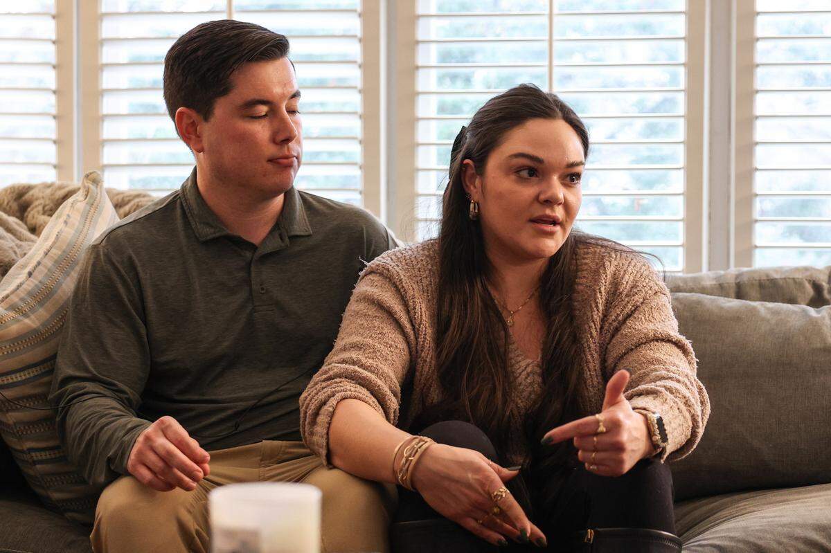 Clara Vengoechea, right, and her fiance, Will Adams, were supposed to be married at the Champagne Manor on May 17.