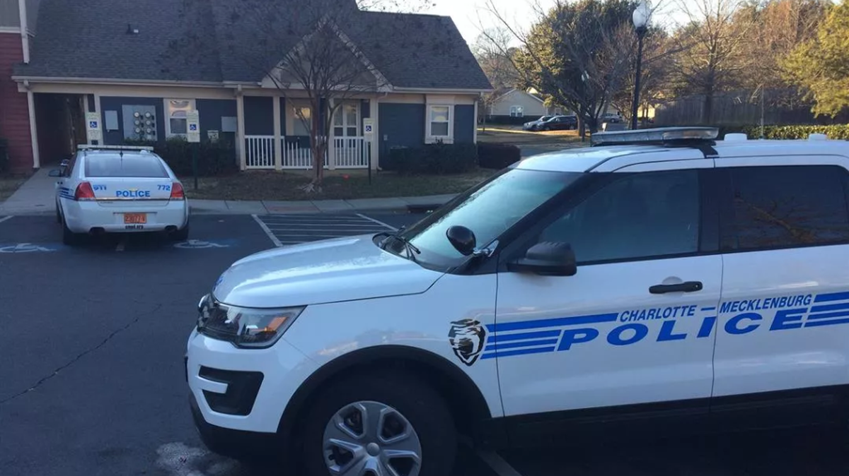 Site of the shooting investigation where baby was wounded.