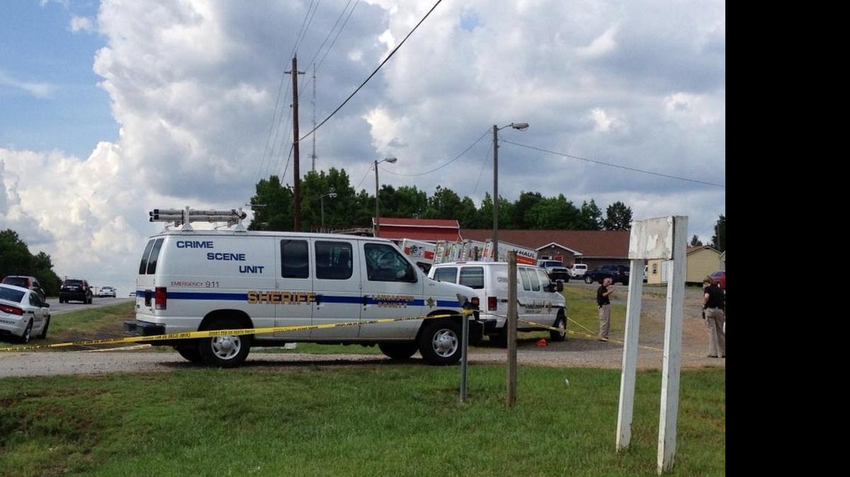 
Police investigate the scene of an officer-involved shooting Thursday afternoon in Lancaster County.
