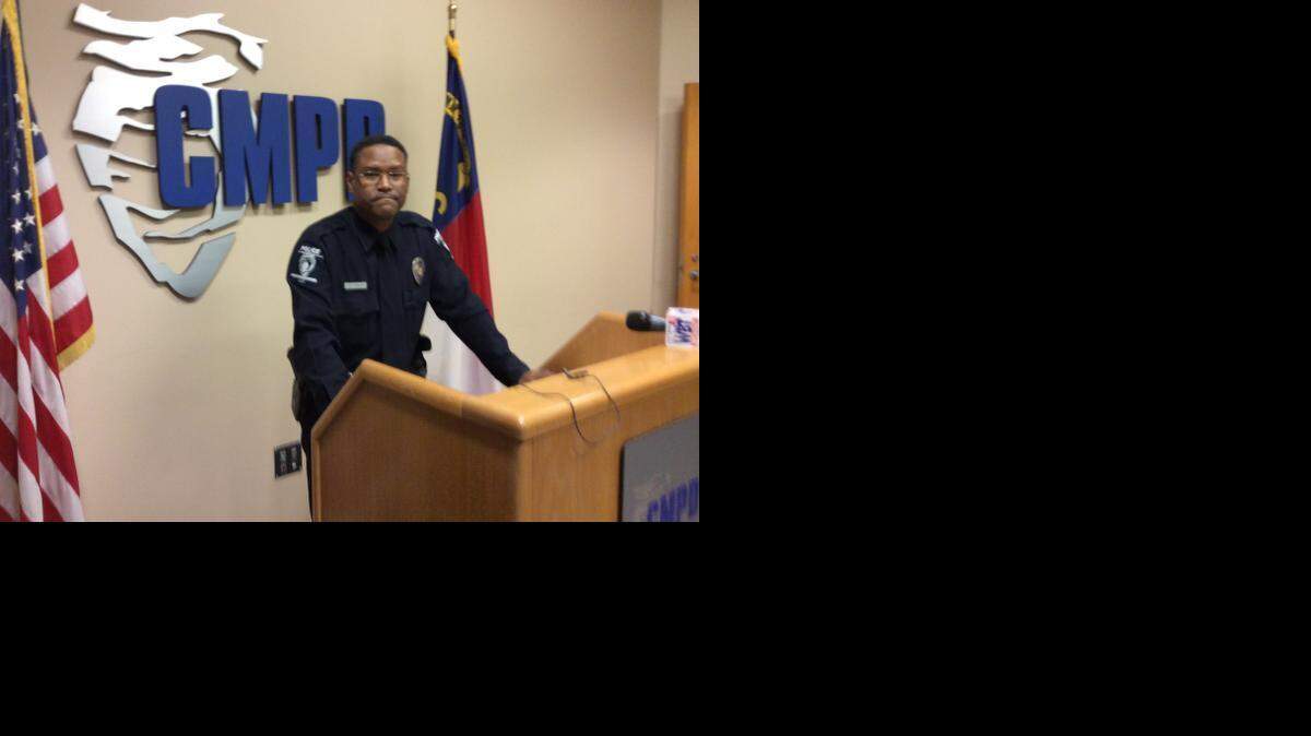 
CMPD Officer Toriarno Roddey announced that seven guns have been seized so far this year.
