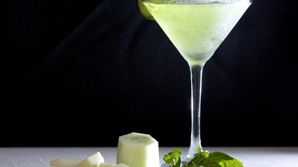 Cucumber basil martini