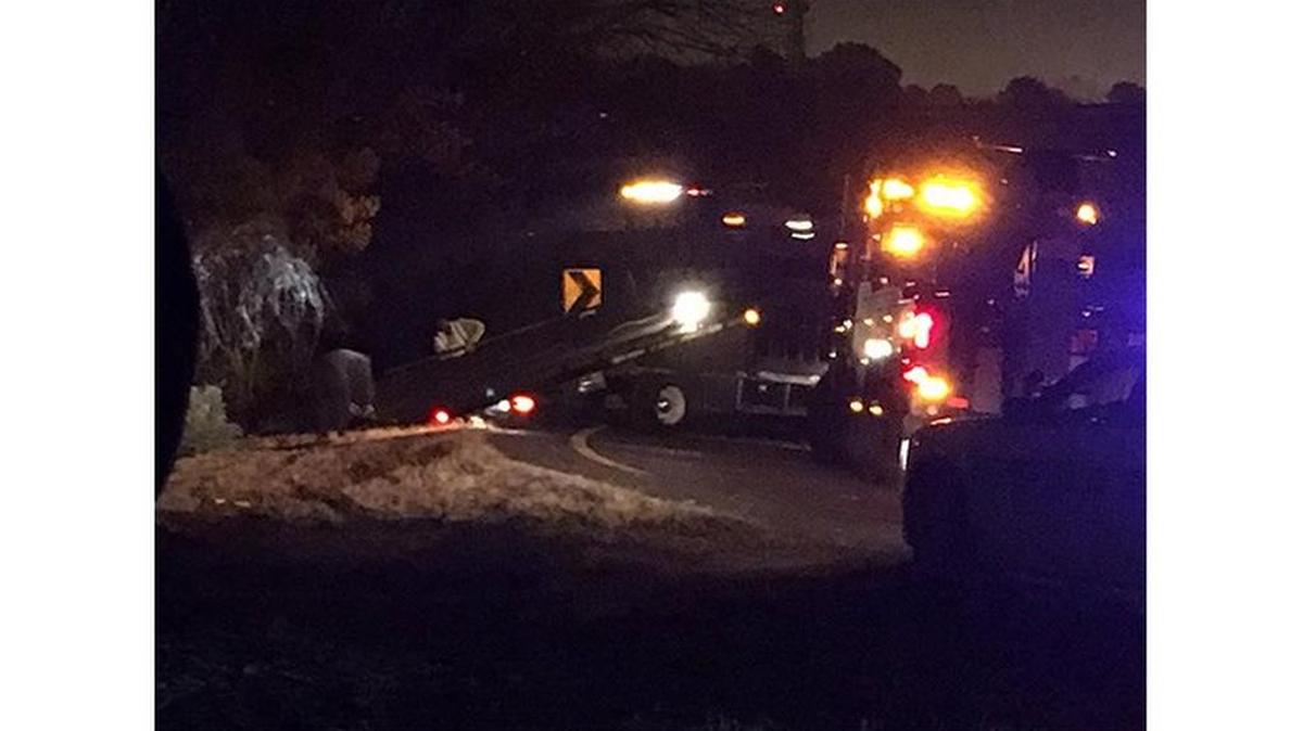 The car rolled down an embankment. A teenager was killed in the crash.
