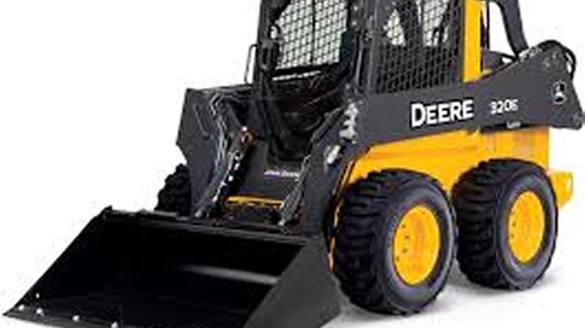 A skid steer, such as this one shown in a product advertisement, is used for lifting and hauling.