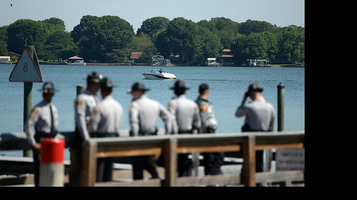 
Troopers with the N.C. Highway Patrol gathered at Blythe Landing Park on Lake Norman in 2013 to announce a DWI/BWI initiative on N.C. waterways and roads beginning that Memorial Day Weekend. A similar statewide effort was announced at Blythe Landing on Thursday.
