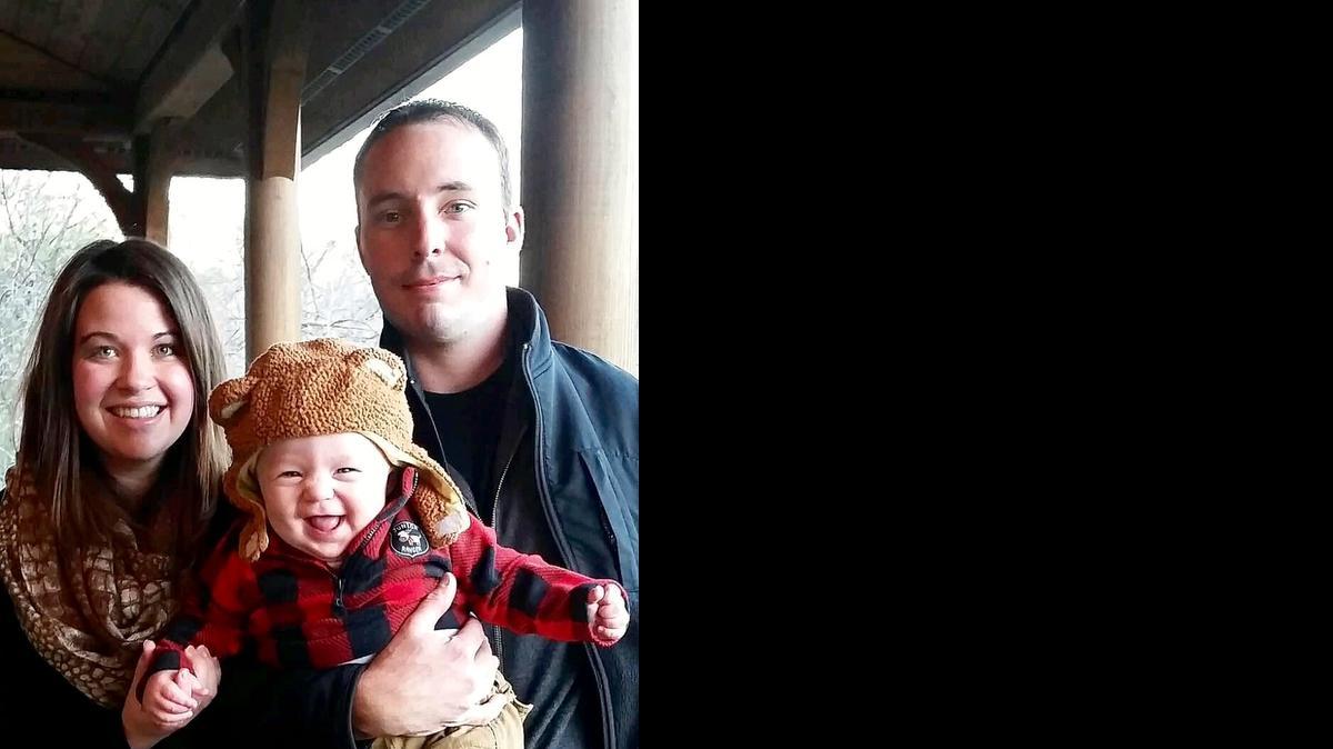 
Wes Kerrick and his wife, Carrie, were high school sweethearts. Carrie Kerrick found out three days after her husband was charged with involuntary manslaughter that they were expecting a baby. Their son, Nolan, is now 14 months old.
