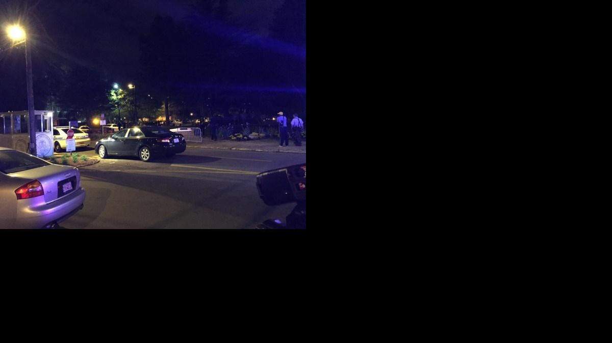 
 Johnson C. Smith University officials say a male student was sitting in a car on campus around 2:15 a.m. Sunday when he was shot after someone fired a weapon.
