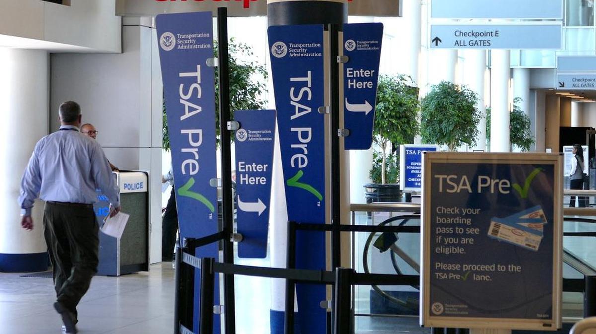 TSA Pre-Check area at Charlotte Douglas International Airport.